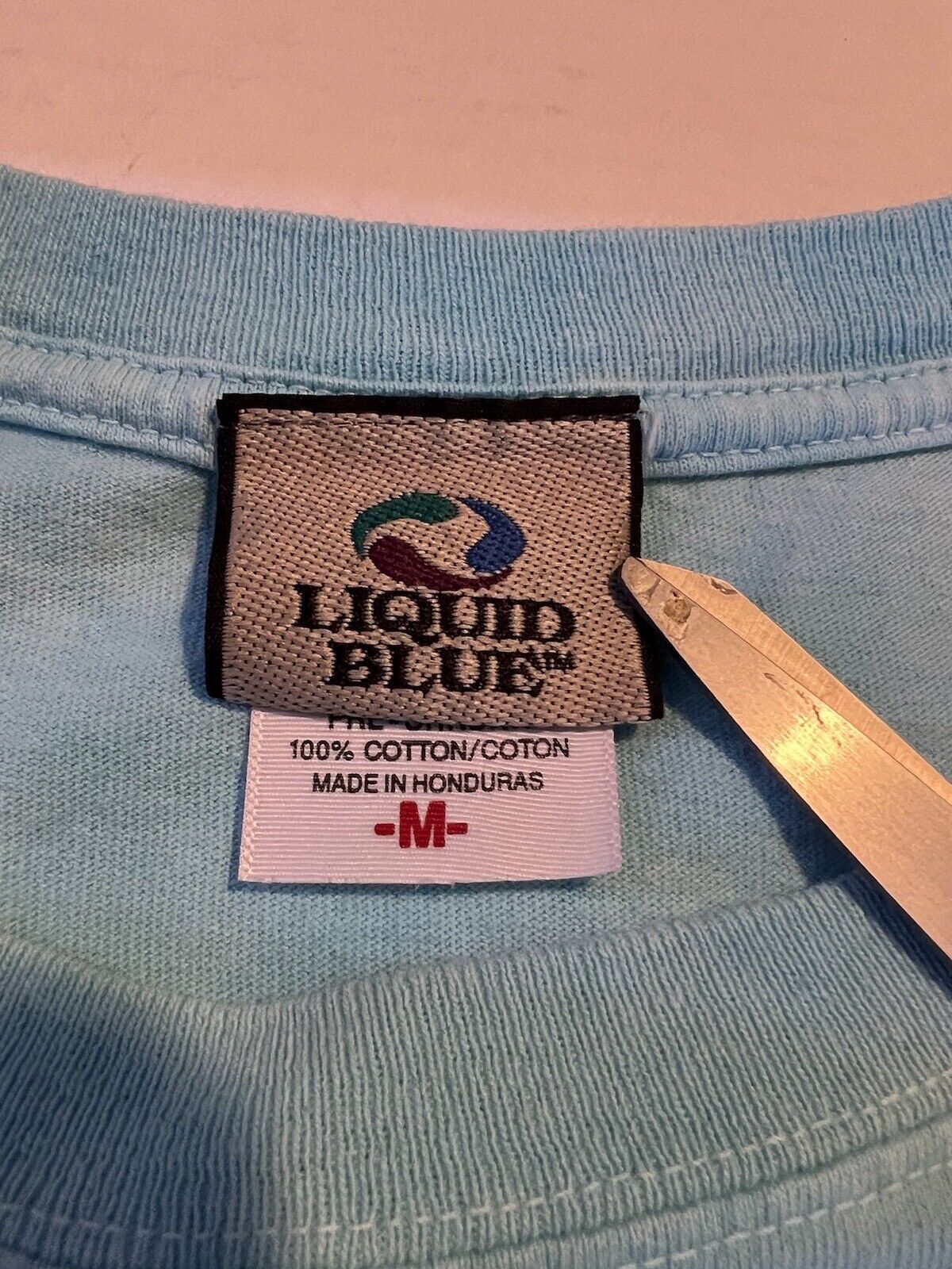 Hard Tag Vintage 2000 Liquid Blue Grateful Dead Parachute Bears Medium Skydive - thriftgoblin