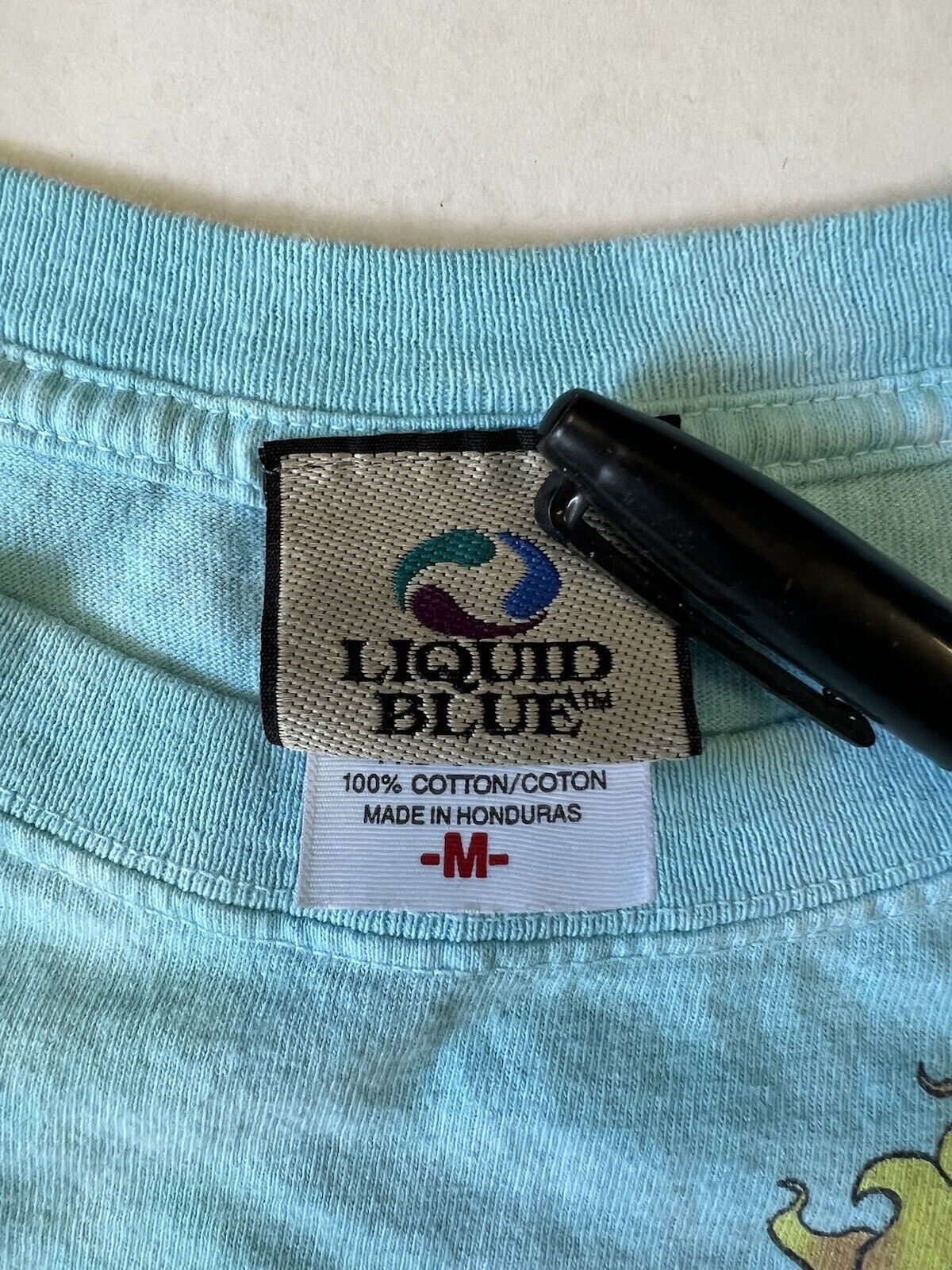 Hard Tag Vintage 2000 Liquid Blue Grateful Dead Parachute Bears Medium Skydive - thriftgoblin
