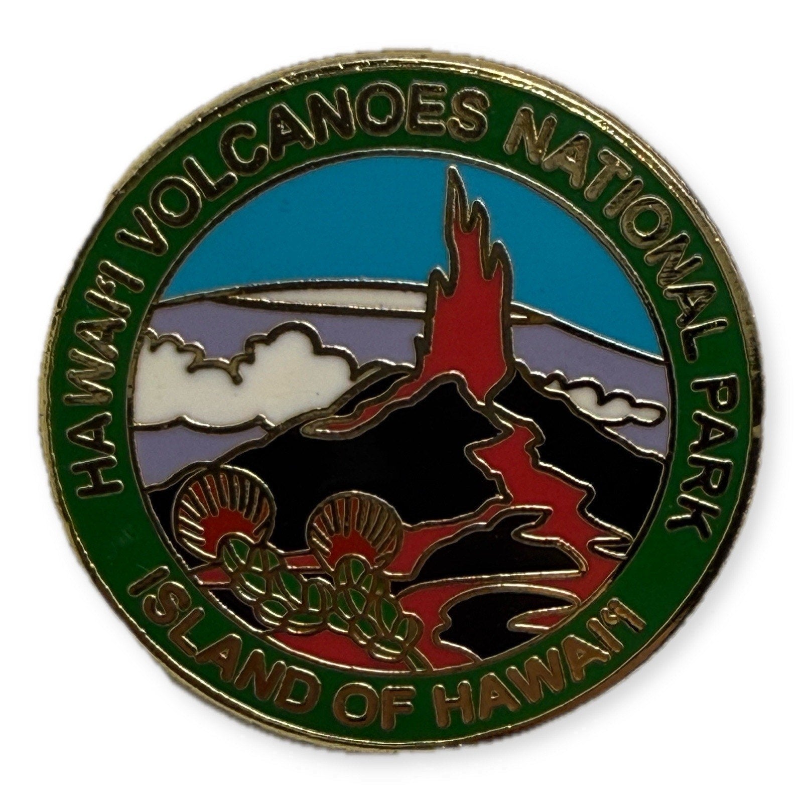 Hawaii Volcanoes National Park Island of Hawaii Enamel Souvenir Lapel Pin 2007 - thriftgoblin