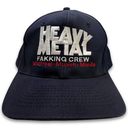 Heavy Metal Magazine FAKK Fakking Crew Hat Montreal Munich Manila RARE Vintage - thriftgoblinAccessory