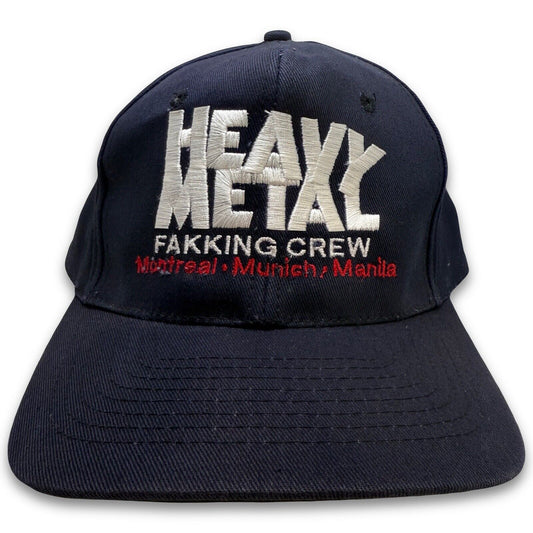 Heavy Metal Magazine FAKK Fakking Crew Hat Montreal Munich Manila RARE Vintage - thriftgoblinAccessory