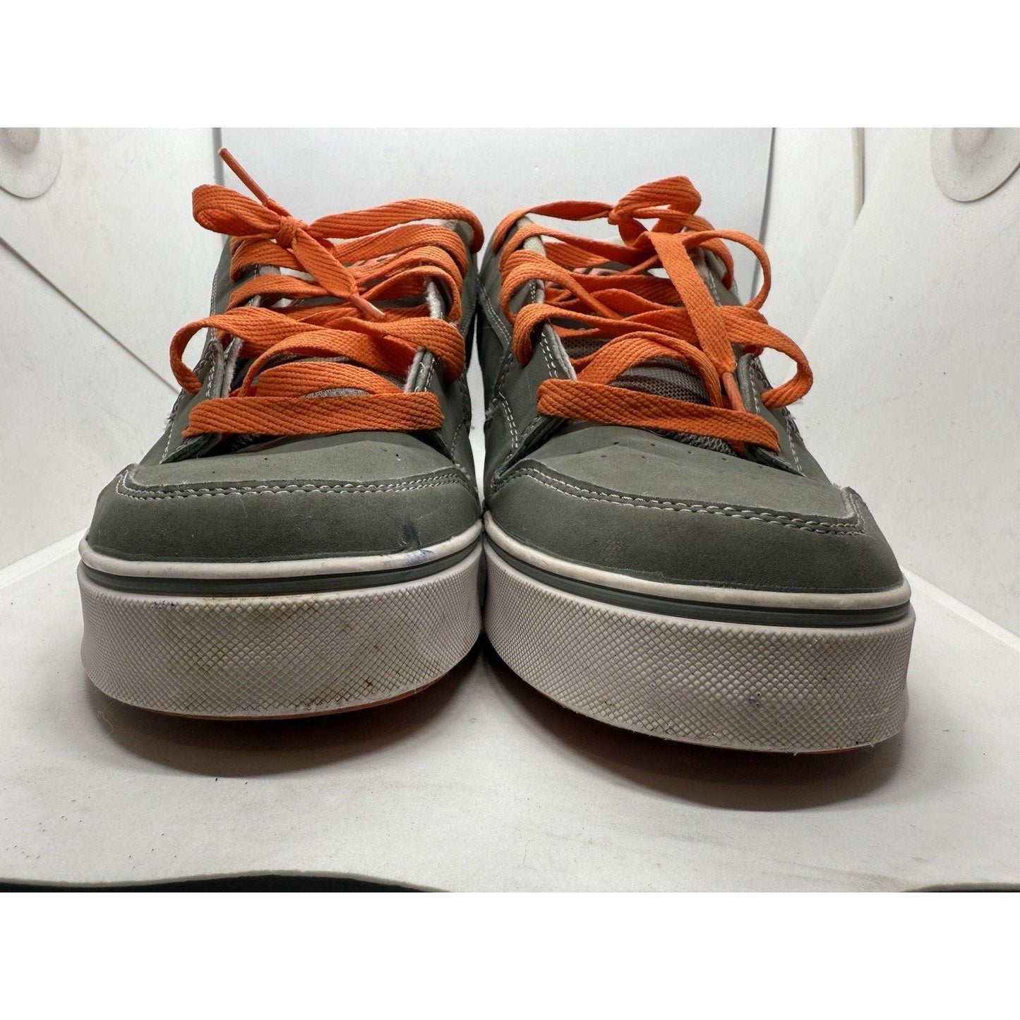Heelys 770151 Gray Orange Shoes Men’s 10 Roller Skate Sneakers Rare Wheel Adult - thriftgoblin