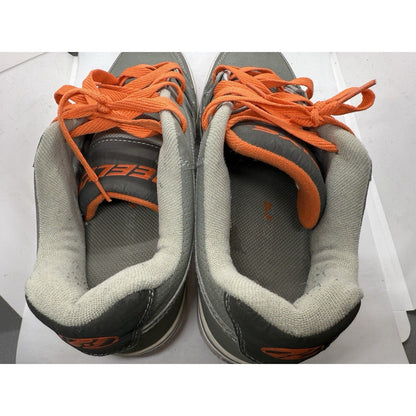 Heelys 770151 Gray Orange Shoes Men’s 10 Roller Skate Sneakers Rare Wheel Adult - thriftgoblin