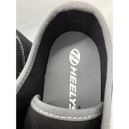 Heelys Men’s Size 11 Black Canvas Skate Shoes With Wheels HES10459 New Adult Fun - thriftgoblin