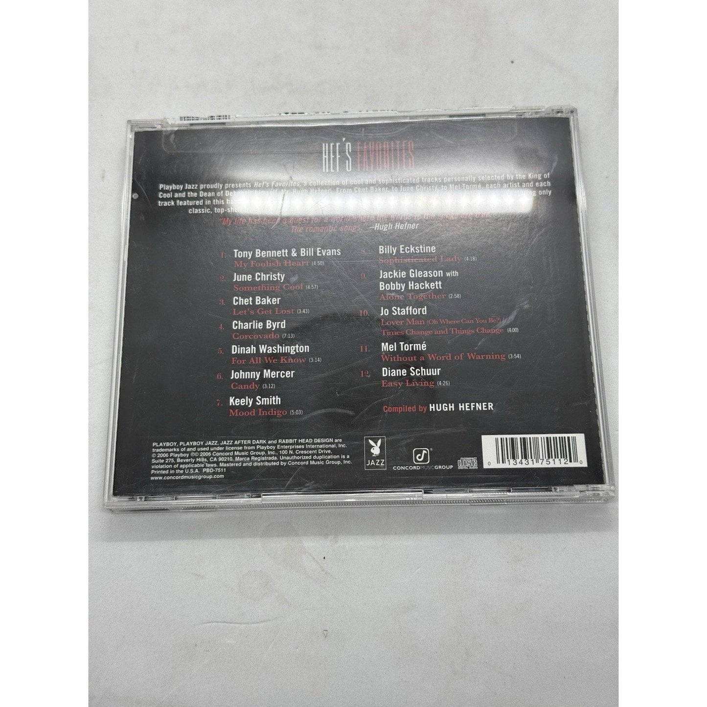 Hef’s Favorites CD 2006 Playboy Jazz Compilation Hugh Hefner Concord Music Adult - thriftgoblin