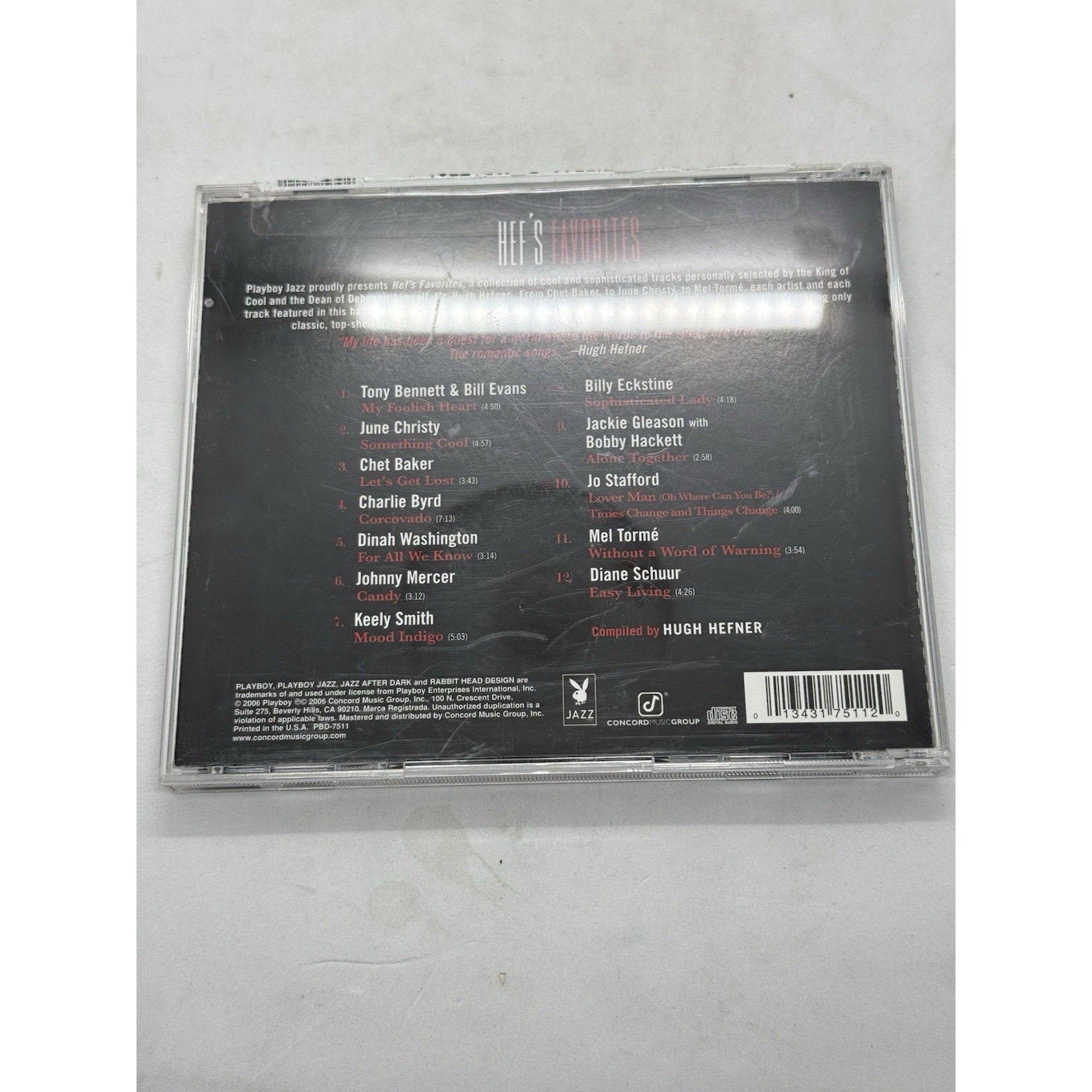 Hef’s Favorites CD 2006 Playboy Jazz Compilation Hugh Hefner Concord Music Adult - thriftgoblin