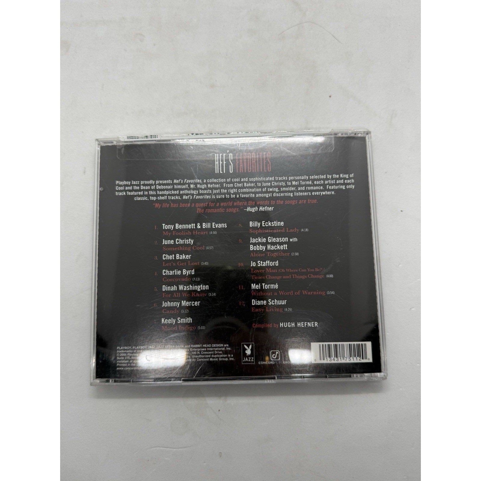 Hef’s Favorites CD 2006 Playboy Jazz Compilation Hugh Hefner Concord Music Adult - thriftgoblin