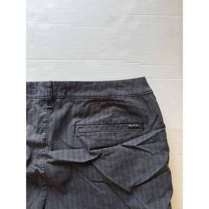 Hollister Epic Flex Taper Pants W33 L32 Gray Pinstripe Men’s Casual Stret - thriftgoblin