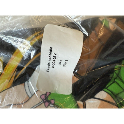 Hook - Ups Female Link Hoodie Black L 2020 Anime Skate Sweatshirt Zelda Lewd Anime - thriftgoblin