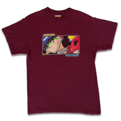 Hook - Ups Skateboards Prototype Logo Short Sleeve Shirt Red Eyes Tag - thriftgoblin
