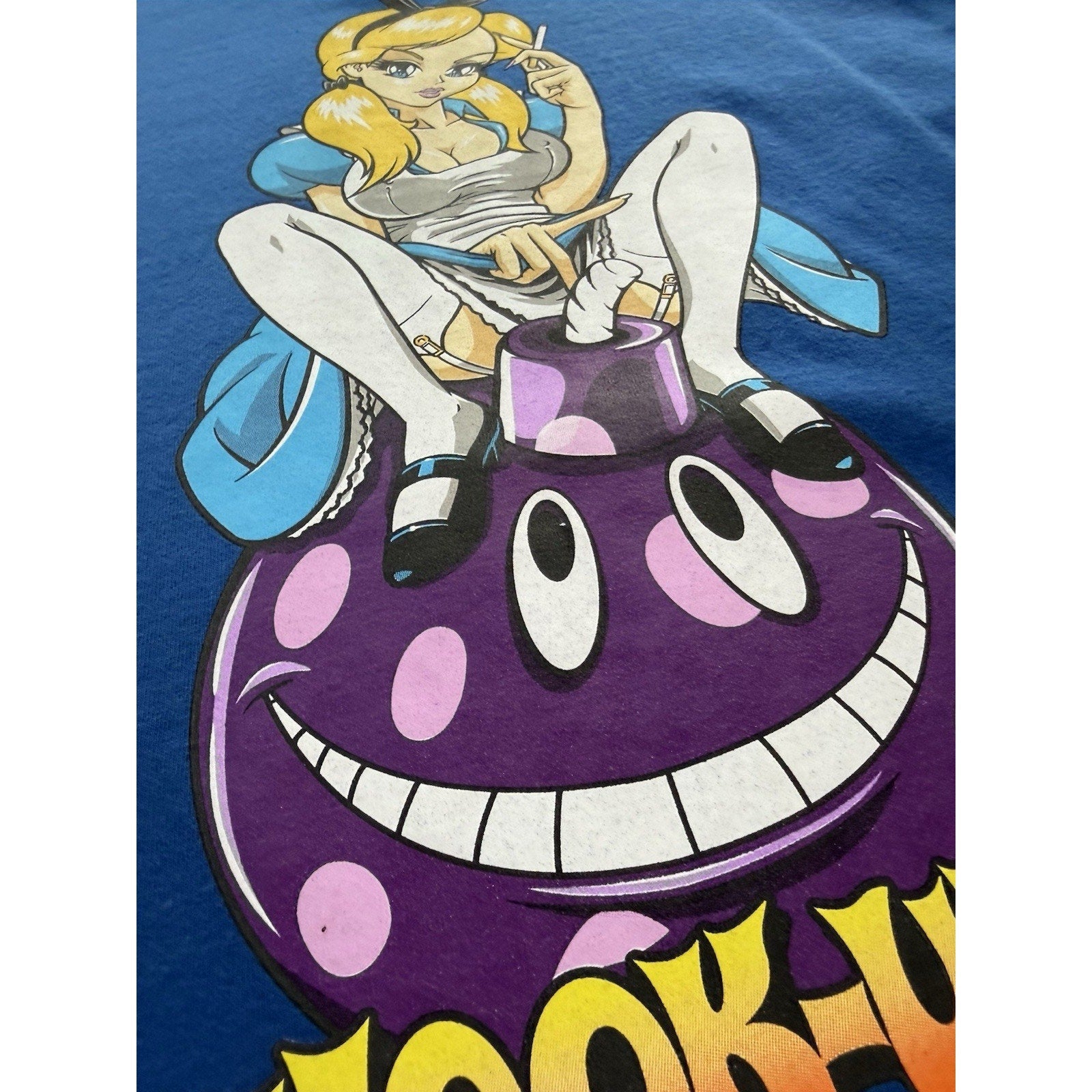 Hook - ups X The Hundreds Collab Brand Anime Shirt Alice in Wonderland Sz XL - thriftgoblin