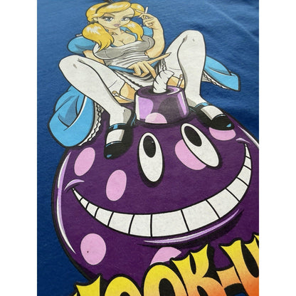Hook - ups X The Hundreds Collab Brand Anime Shirt Alice in Wonderland Sz XL - thriftgoblin