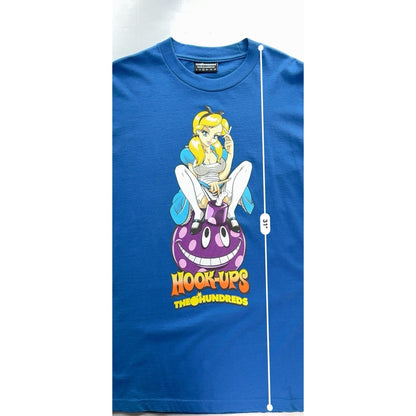 Hook - ups X The Hundreds Collab Brand Anime Shirt Alice in Wonderland Sz XL - thriftgoblin