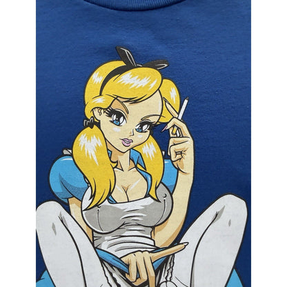 Hook - ups X The Hundreds Collab Brand Anime Shirt Alice in Wonderland Sz XL - thriftgoblin