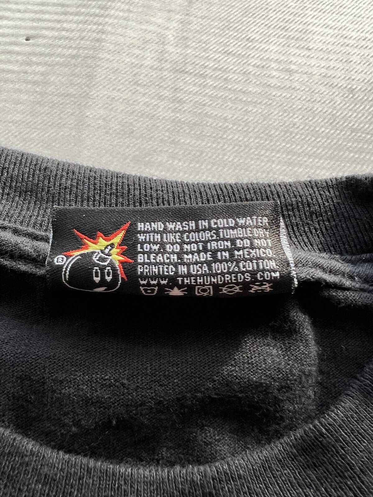 Hook Ups X The Hundreds Crewneck. Mens Size Small. Skateboard. Black Tshirt. - thriftgoblin
