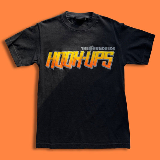 Hook Ups X The Hundreds Crewneck. Mens Size Small. Skateboard. Black Tshirt. - thriftgoblin