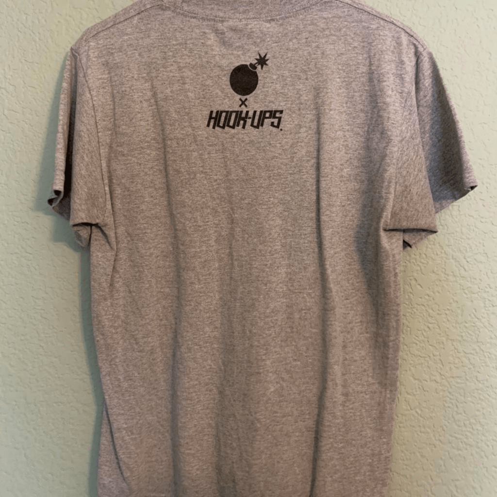 Hook Ups X The Hundreds Crewneck small graphic mens gray - thriftgoblin