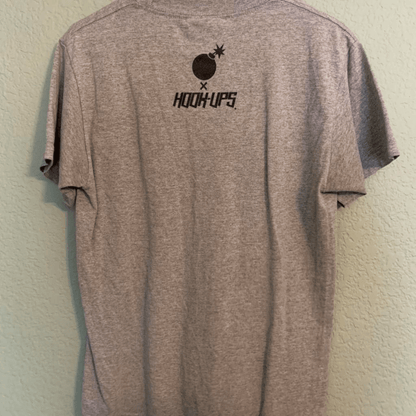 Hook Ups X The Hundreds Crewneck small graphic mens gray - thriftgoblin