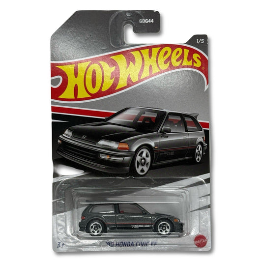 Hot Wheels ’90 Honda Civic EF Black 1/5 Sealed Die - Cast Hatchback Car JDM Model - thriftgoblin