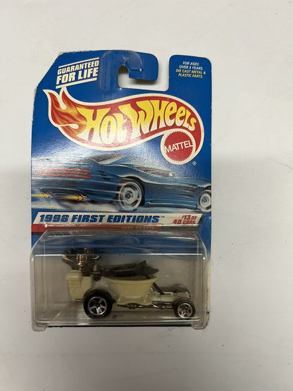 Hot Wheels Hot Seat 1998 First Edition Blue & White Card 13/40 648 - thriftgoblin