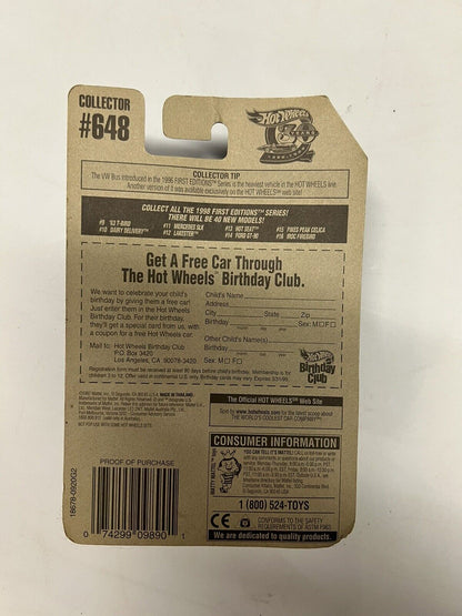 Hot Wheels Hot Seat 1998 First Edition Blue & White Card 13/40 648 - thriftgoblin