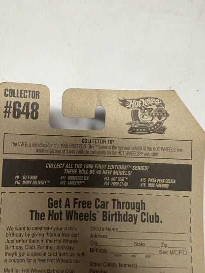 Hot Wheels Hot Seat 1998 First Edition Blue & White Card 13/40 648 - thriftgoblin