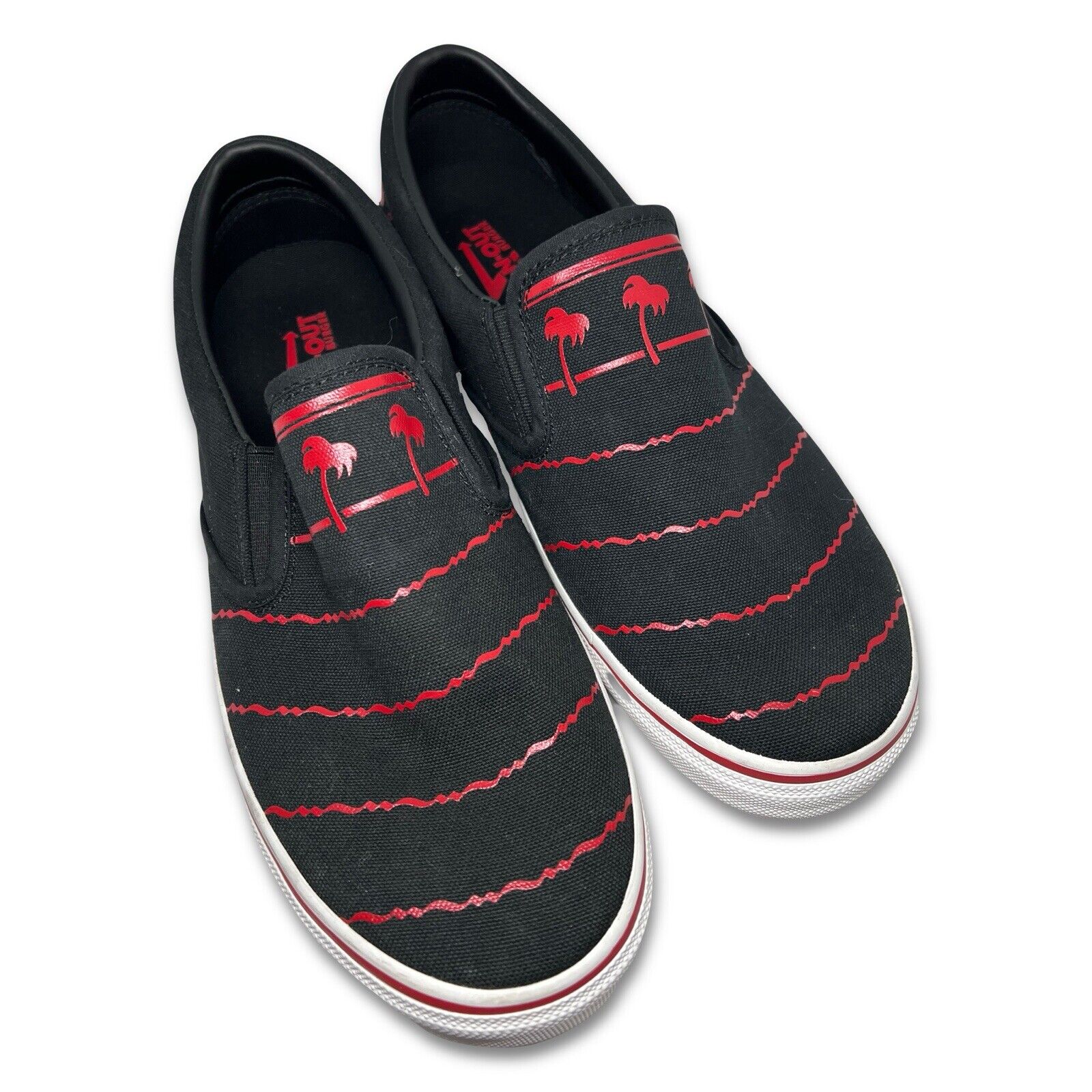 In - N - Out Burger Drink Cup Red And Black Shoe California Slip On Men’s Size 11 - thriftgoblin