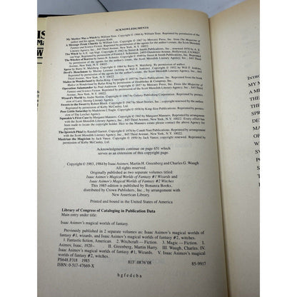 Isaac Asimov's Magical Worlds of Fantasy Witches & Wizards 2 Volumes in 1, HC/DJ - thriftgoblin