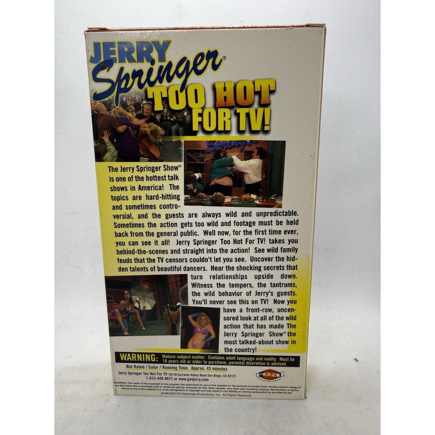 Jerry Springer Too Hot For TV! Uncensored Deluxe Edition VHS - thriftgoblin