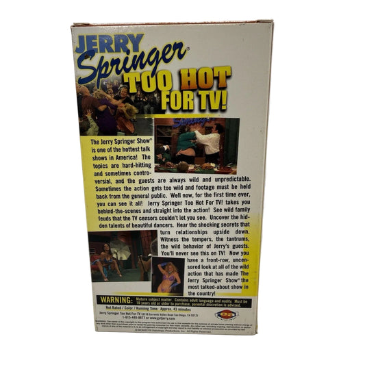 Jerry Springer Too Hot For TV! Uncensored Deluxe Edition VHS - thriftgoblin