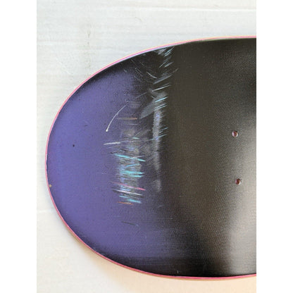 JK Industries Jeremy Klein Signed VHS Series Skateboard Deck Horror Pink Stain - thriftgoblin