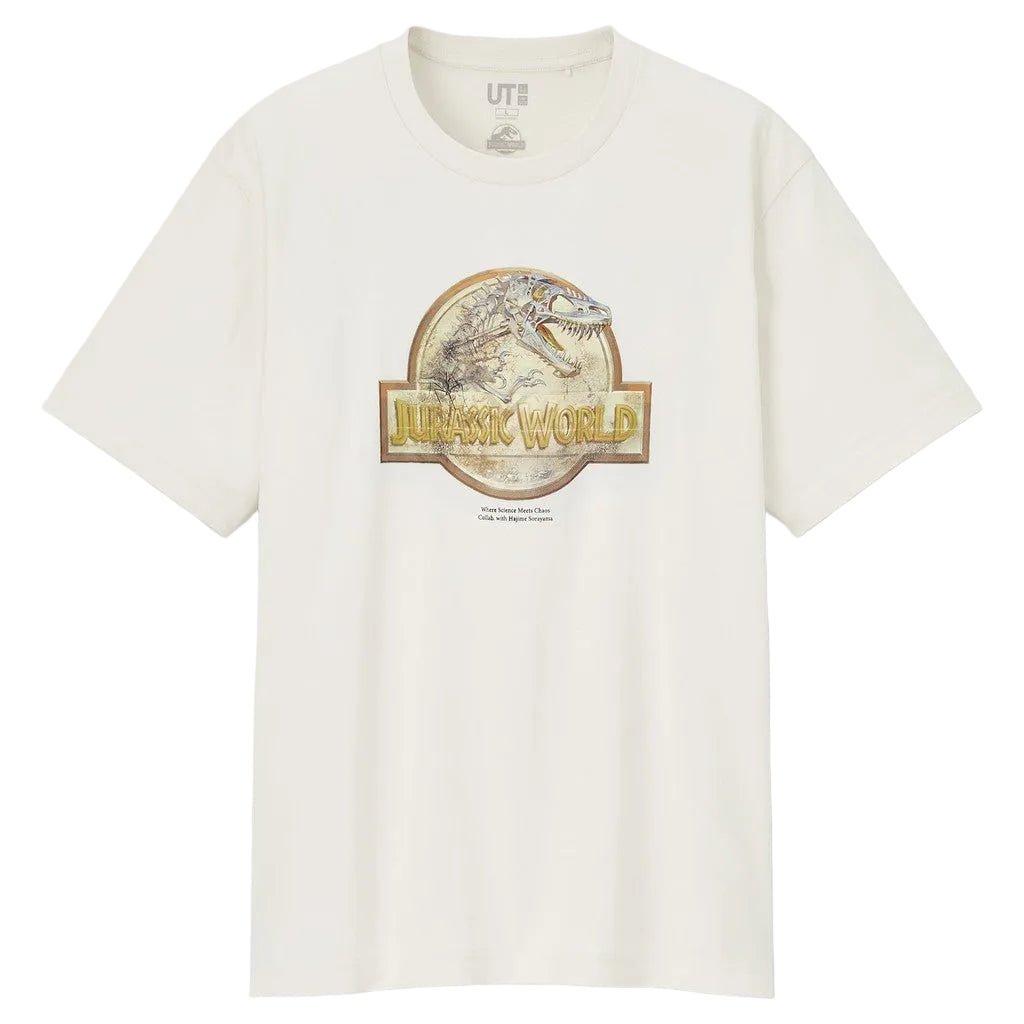 Jurassic World Collab Hajime Sorayama Uniqlo Off White Mens Shirt M Science Park - thriftgoblin