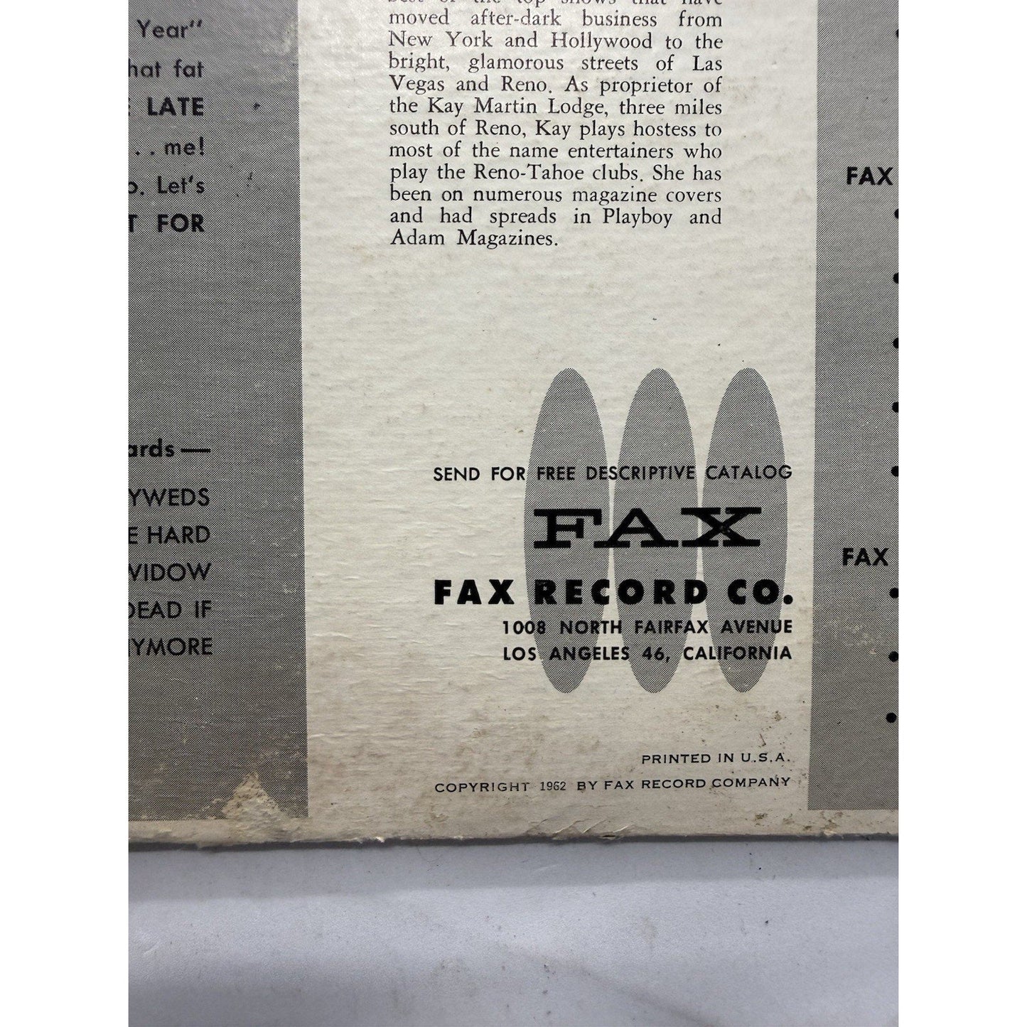 Kay Martin I Know What He Wants for Christmas 1962 Fax LP Adult Xmas Pinup Vinyl - thriftgoblin