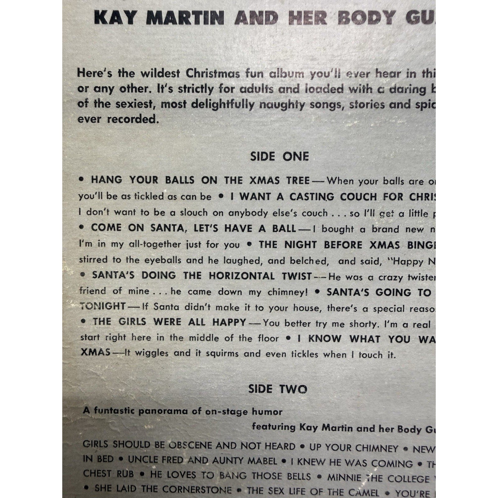 Kay Martin I Know What He Wants for Christmas 1962 Fax LP Adult Xmas Pinup Vinyl - thriftgoblin