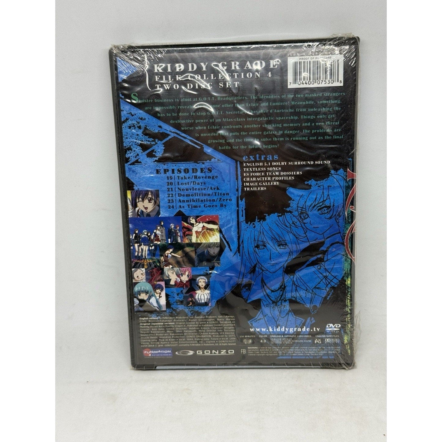 Kiddy Grade File Collection 4 DVD Sealed 2-Disc FUNimation Gonzo Episodes 19-24 - thriftgoblin