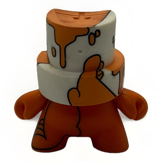 Kidrobot Fatcap Series 1 “Puke” Vinyl Figure Orange Paint Drip Designer Toy - thriftgoblin