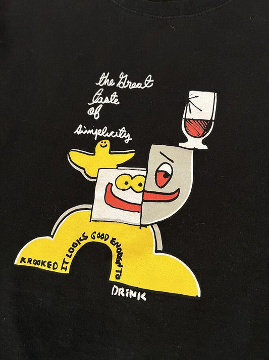 Krooked Skateboards Mike Anderson Simplicity Black Crewneck Pullover Mens Medium - thriftgoblin