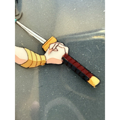 La Blue Girl Anime Production Cel Hand Painted Miko Mido Yaku Sword Combat A16 - thriftgoblin