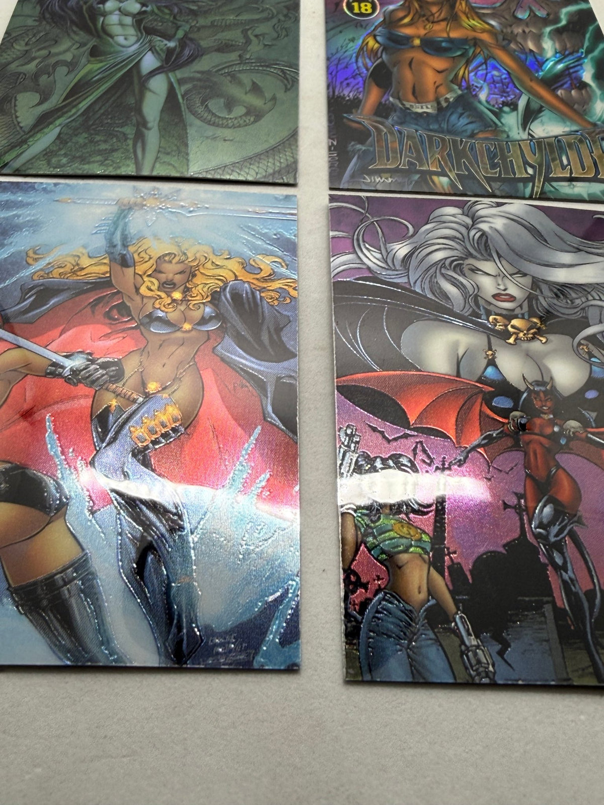 Lady Death Dark Alliance Chromium Card Lot C1 C2 C6 Darkchylde Chaos Comics - Thrift GoblinTrading Card