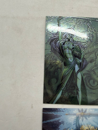 Lady Death Dark Alliance Chromium Card Lot C1 C2 C6 Darkchylde Chaos Comics - Thrift GoblinTrading Card