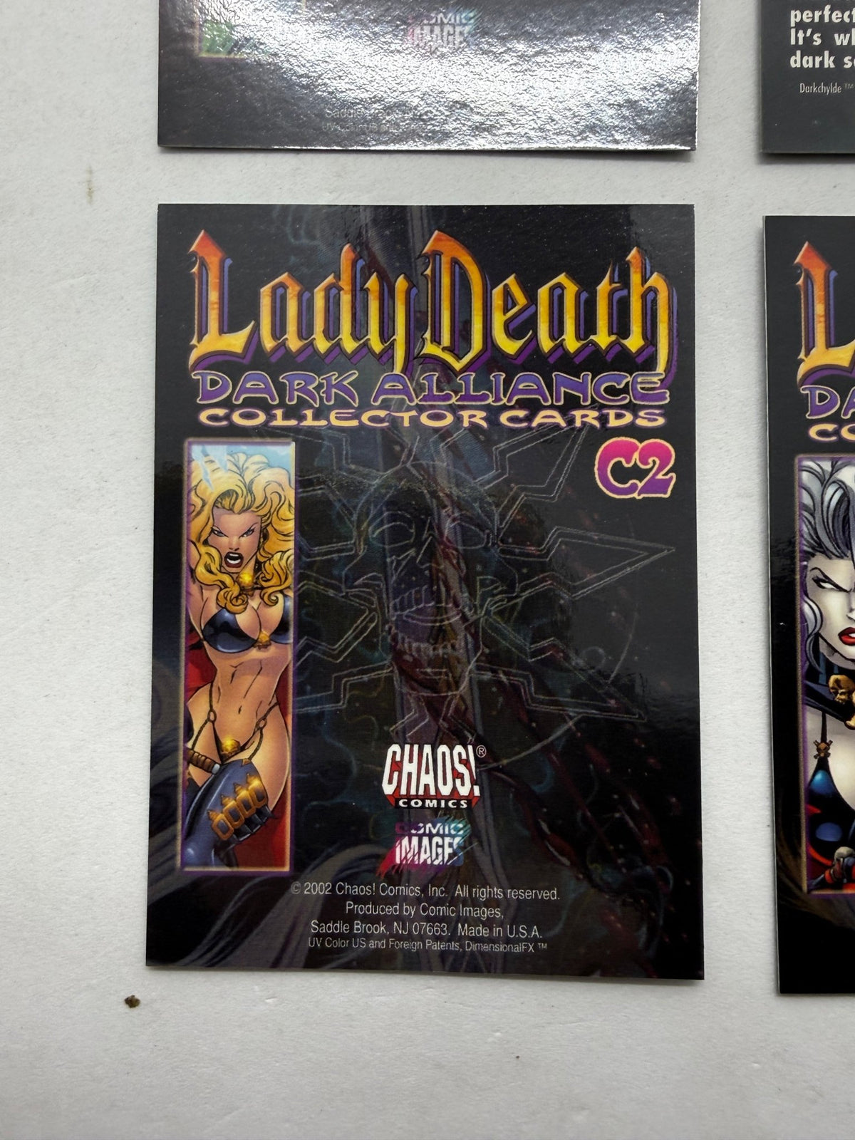 Lady Death Dark Alliance Chromium Card Lot C1 C2 C6 Darkchylde Chaos Comics - Thrift GoblinTrading Card