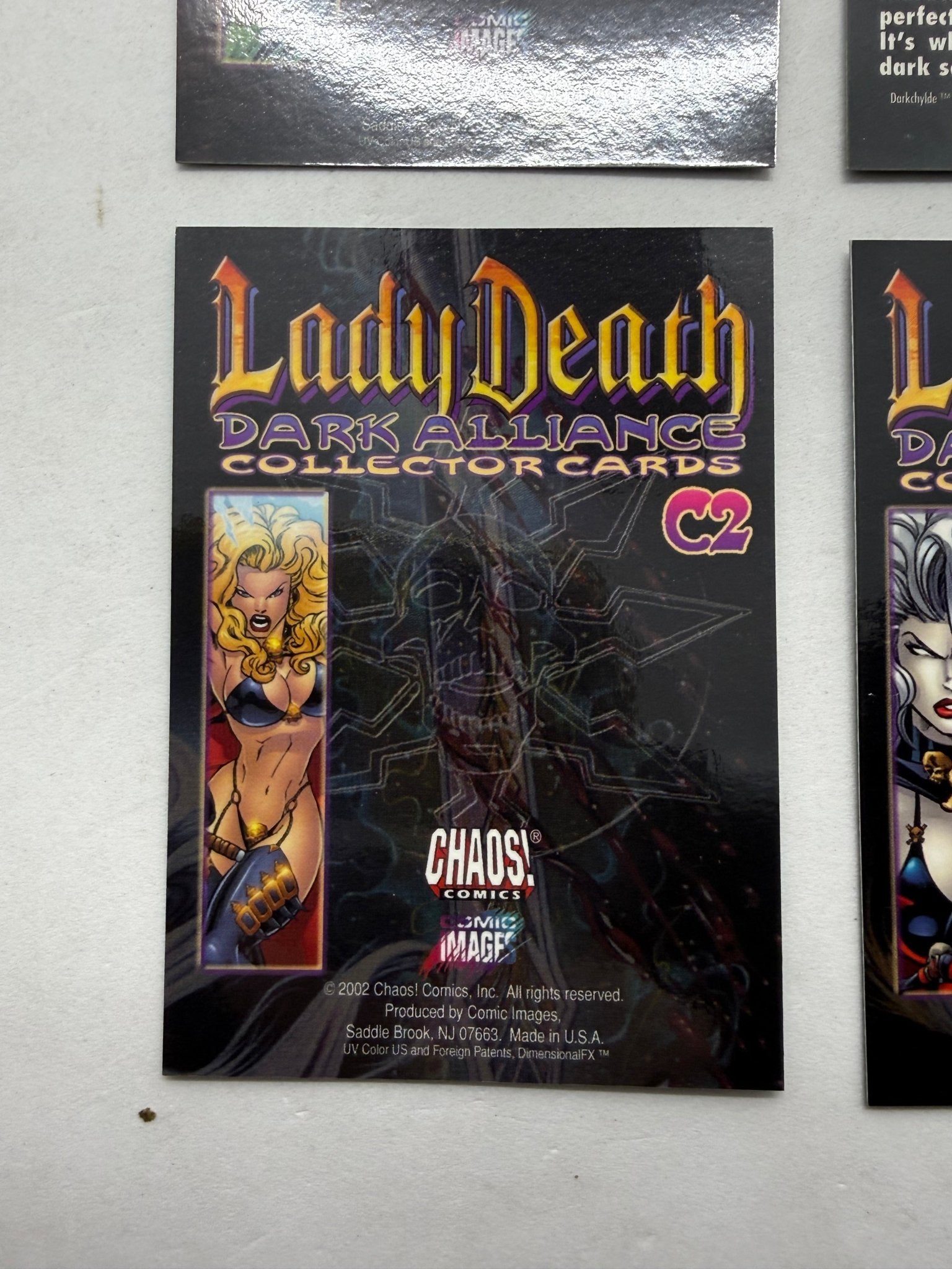 Lady Death Dark Alliance Chromium Card Lot C1 C2 C6 Darkchylde Chaos Comics - Thrift GoblinTrading Card