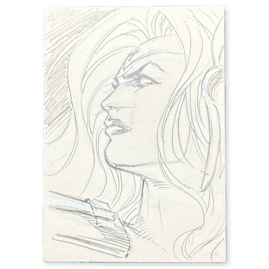 Lady Death Dark Alliance Hand Drawn Sketch Card 1 of 1 With COA Chaos Comics - thriftgoblinTrading Card