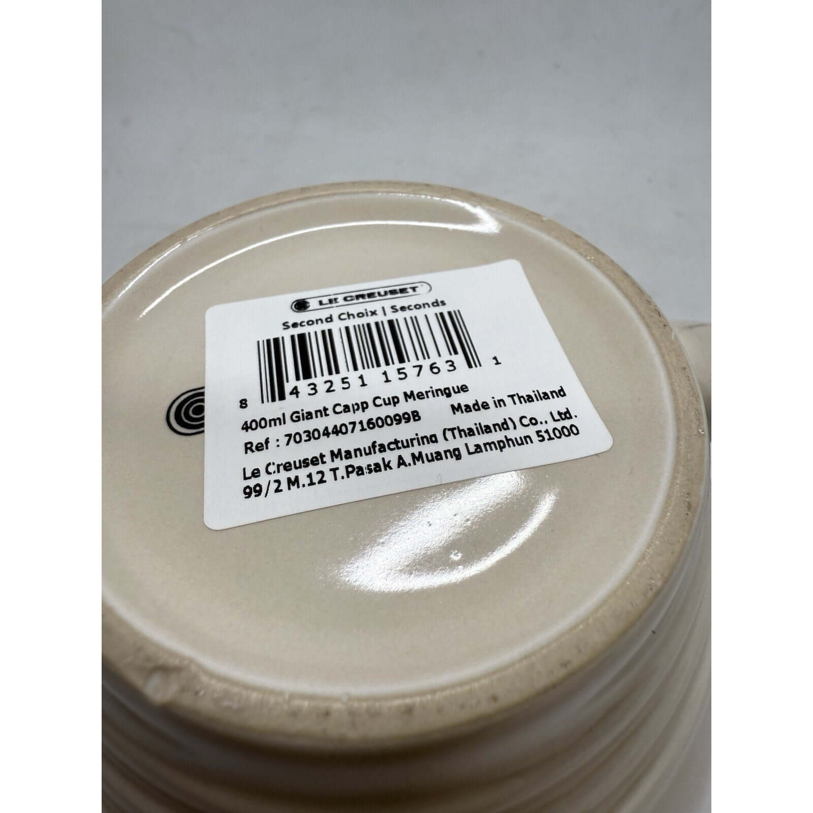 LE CREUSET Giant Cappuccino Cup 14 oz Bistro Mug Coffee Meringue 400ml Sec Choix - thriftgoblin