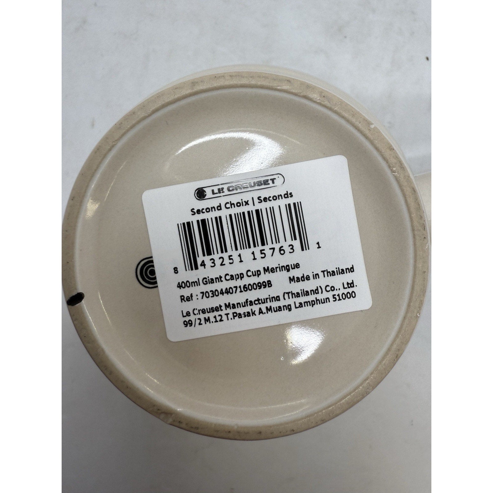 LE CREUSET Giant Cappuccino Cup 14 oz Bistro Mug Coffee Meringue 400ml Sec Choix - thriftgoblin