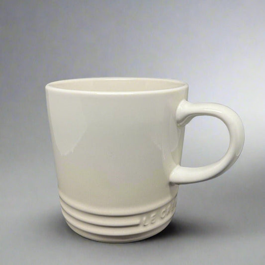 LE CREUSET Meringue Coffee Mug Second Choix 350 ml / 12 oz White Cream Heavy - thriftgoblin
