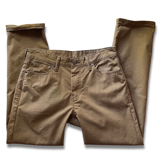 Levis 504 Commuter Mens 32x30 Khaki Road Cycling Outdoor Casual Chino Jean Mens - thriftgoblin