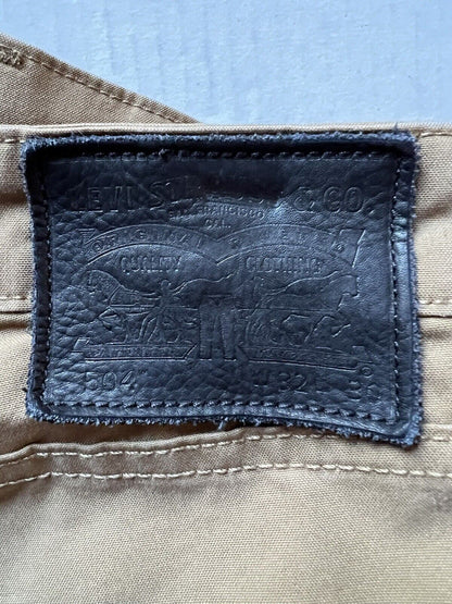 Levis 504 Commuter Mens 32x30 Khaki Road Cycling Outdoor Casual Chino Jean Mens - thriftgoblin