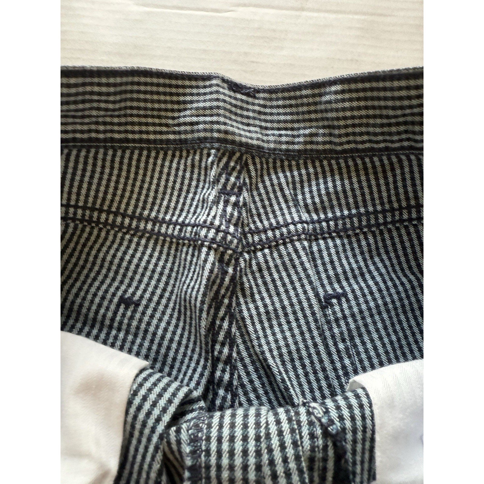 Levi’s 511 Skinny Fit Pants W32 L32 Railroad Stripe Microcheck Pattern - thriftgoblin