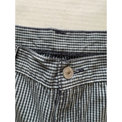 Levi’s 511 Skinny Fit Pants W32 L32 Railroad Stripe Microcheck Pattern - thriftgoblin